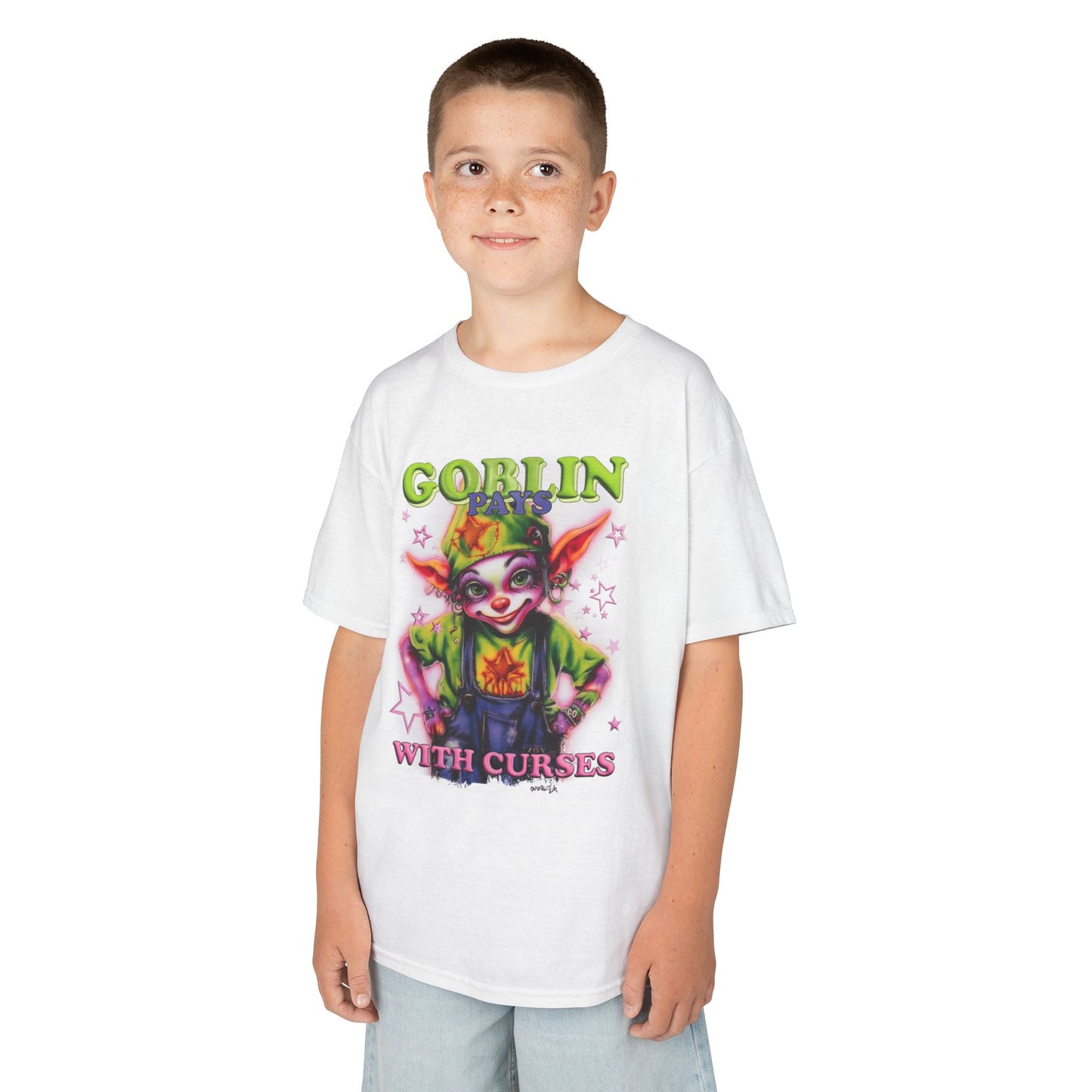 For Kids - Goblin Pays With Curses Tee - Leftist Goblin Series