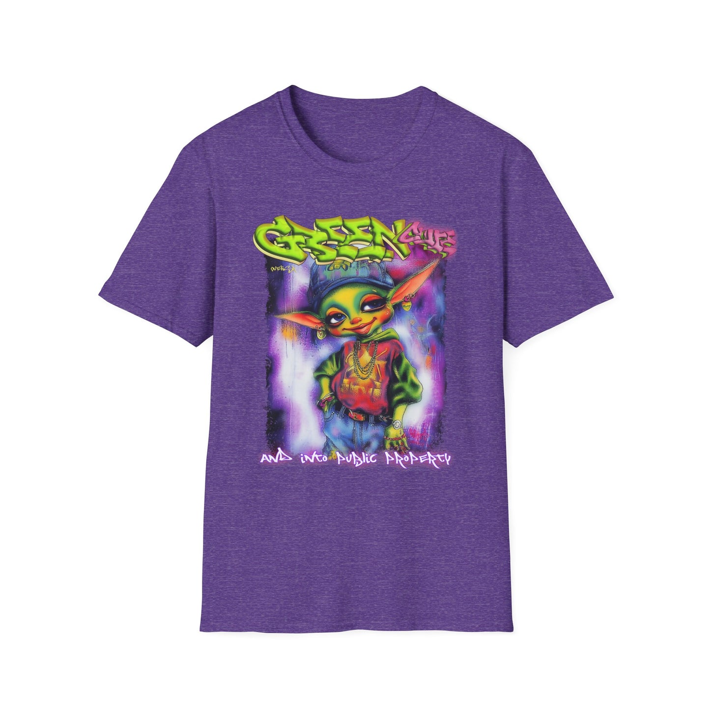 GREEN & CUTE Troll Vibrant Graphic T-Shirt
