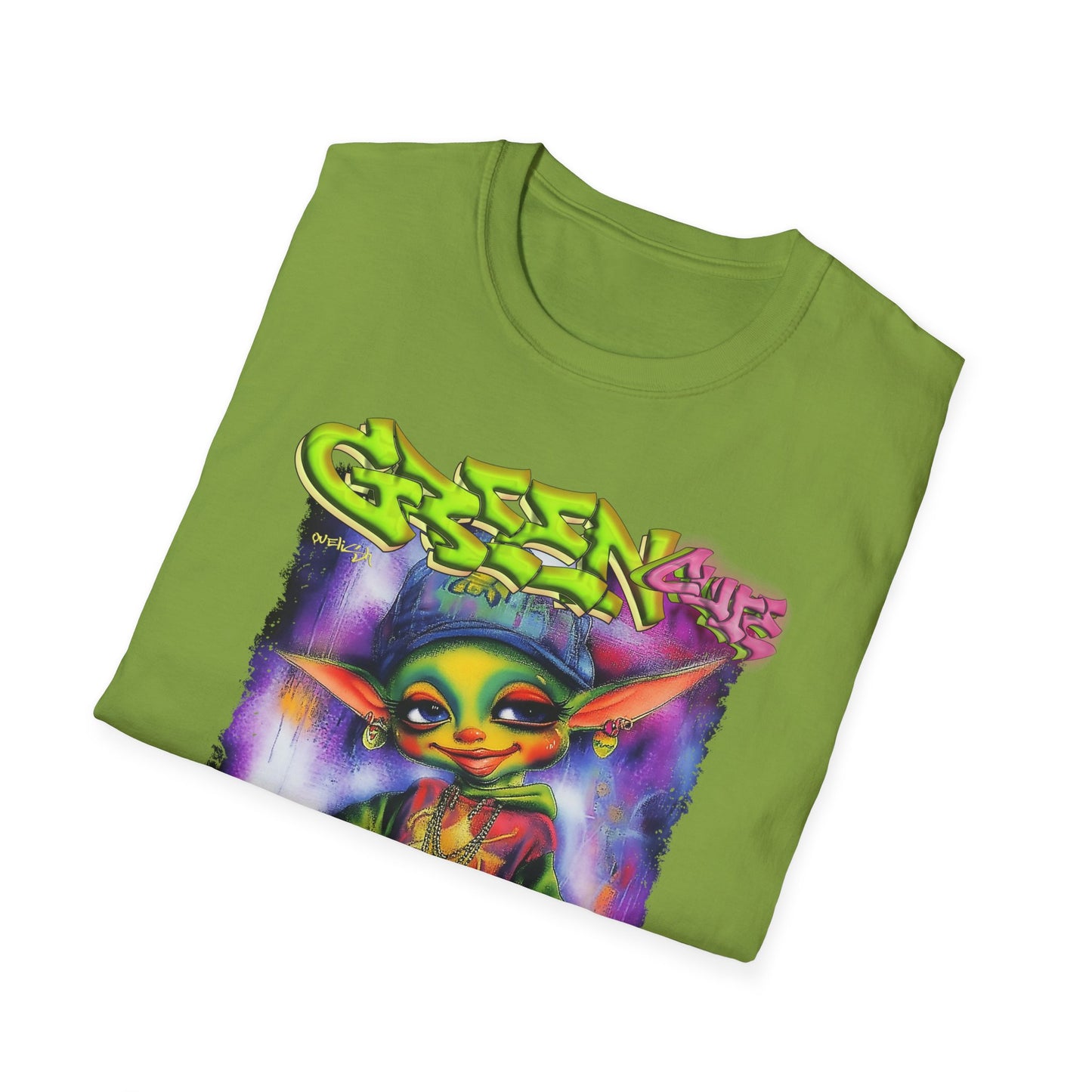 GREEN & CUTE Troll Vibrant Graphic T-Shirt
