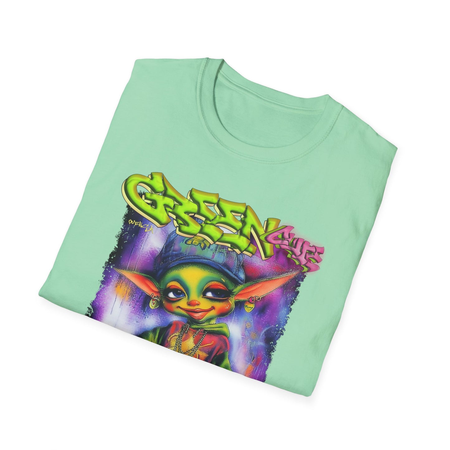 GREEN & CUTE Troll Vibrant Graphic T-Shirt