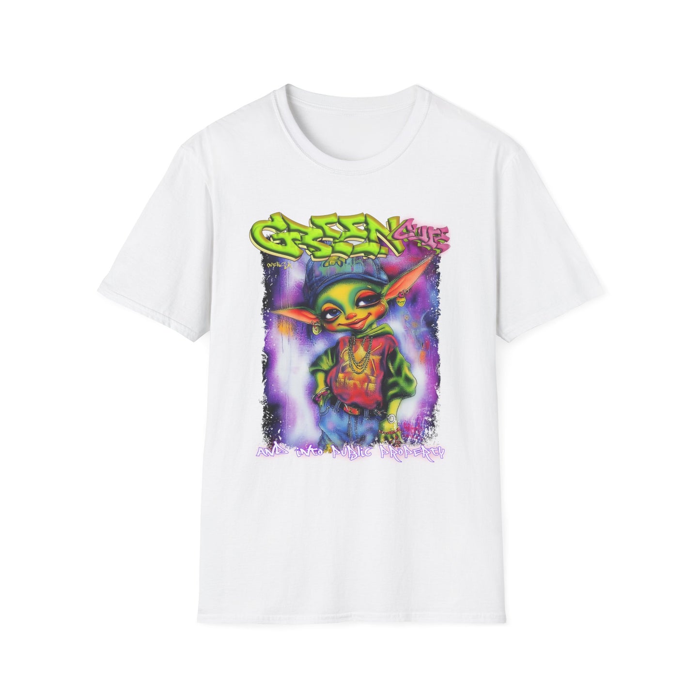 GREEN & CUTE Troll Vibrant Graphic T-Shirt