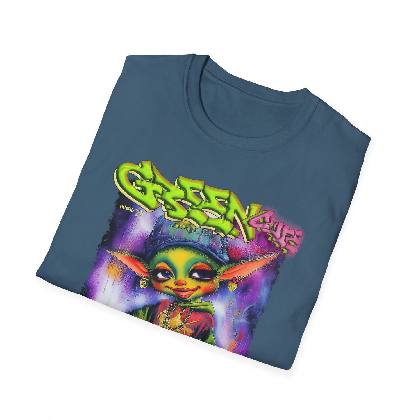 GREEN & CUTE Troll Vibrant Graphic T-Shirt
