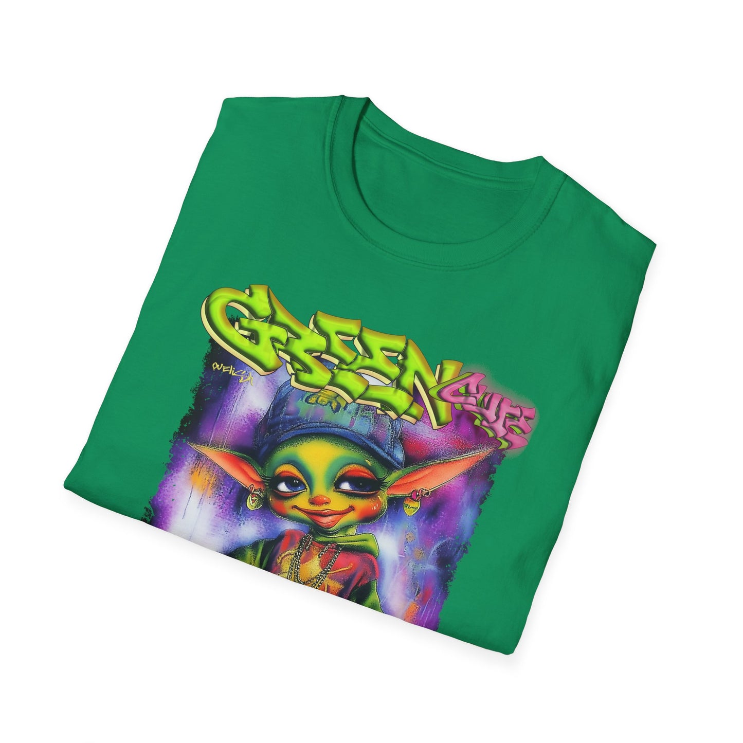 GREEN & CUTE Troll Vibrant Graphic T-Shirt