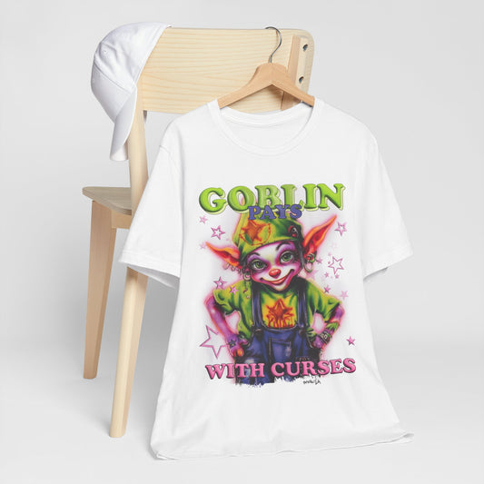 Goblin Pays With Curses Tee - Leftist Goblin Series