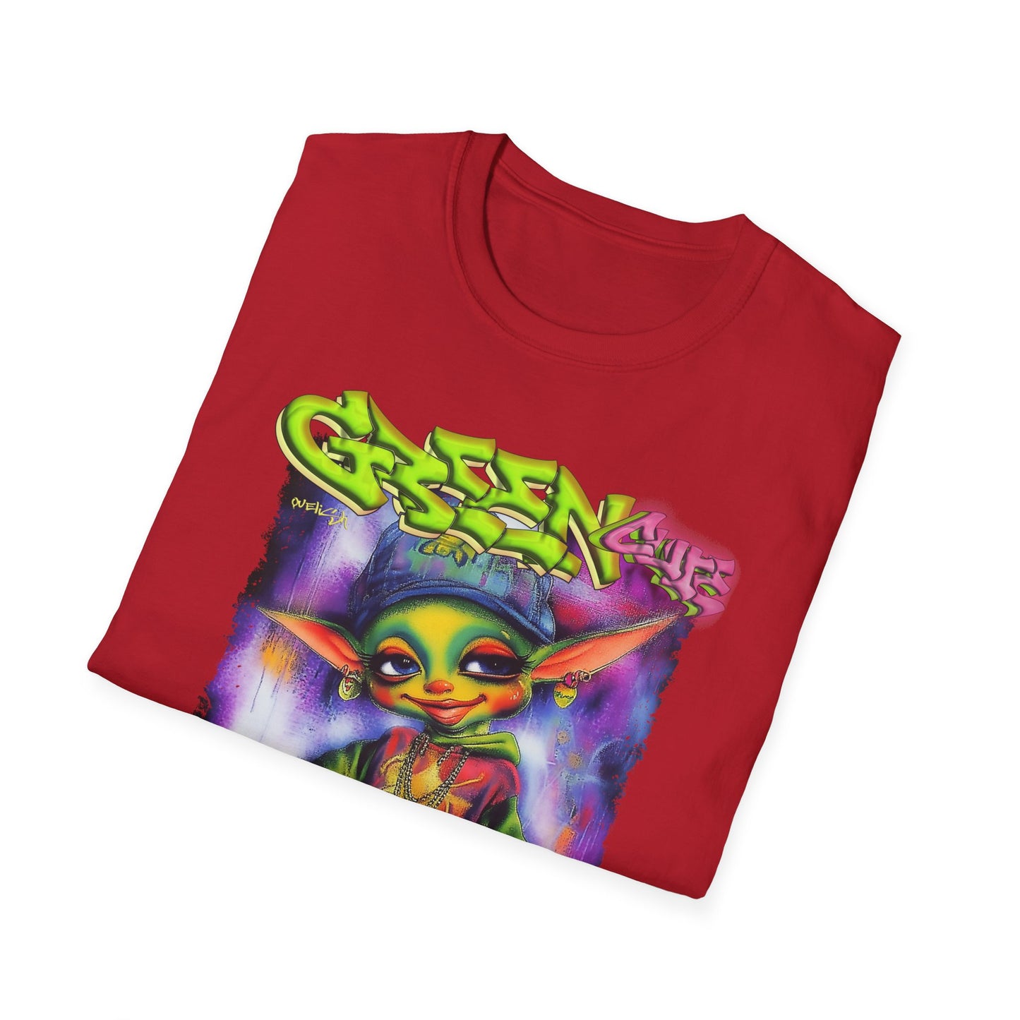 GREEN & CUTE Troll Vibrant Graphic T-Shirt