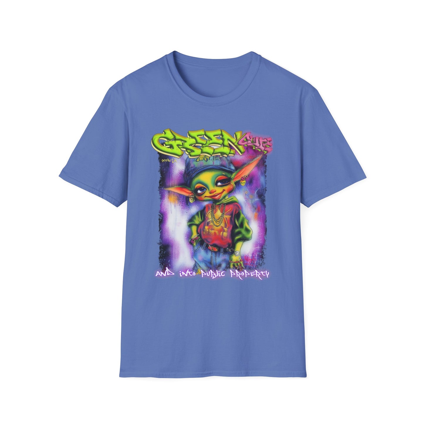 GREEN & CUTE Troll Vibrant Graphic T-Shirt