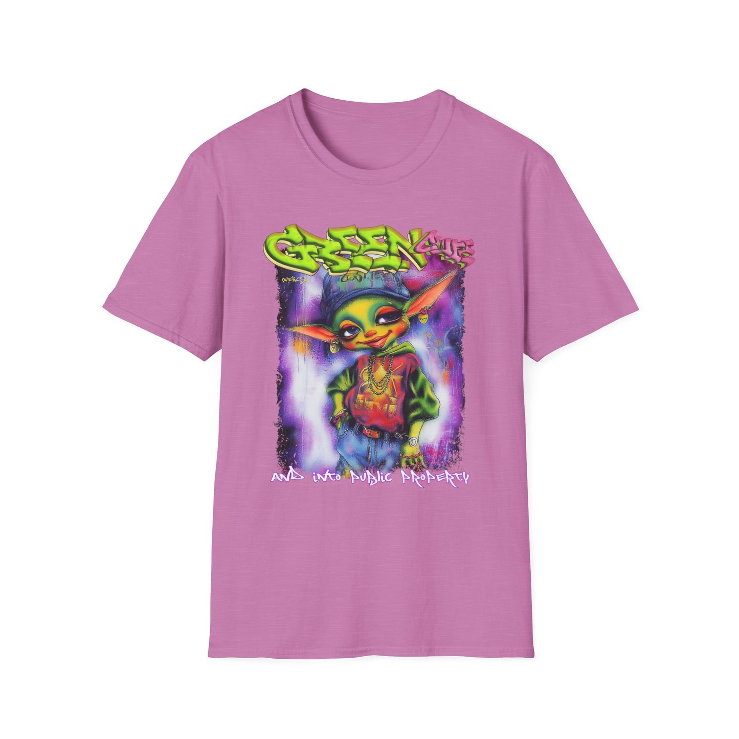 GREEN & CUTE Troll Vibrant Graphic T-Shirt